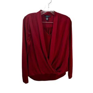 NWOT Alfani Womens Crossover‎ Wrap Blouse Size 2